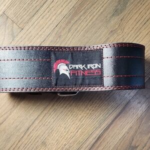 Dark Iron Fitness Black Weightlifting Belt